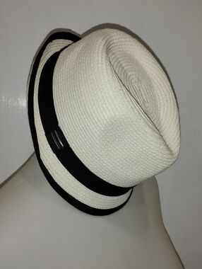 SUN N SAND WHITE STRAW FEDORA